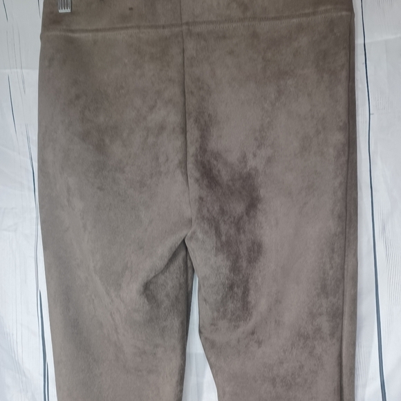 Andrew Marc Brown Faux Suede Pull On Pants - Picture 8 of 11